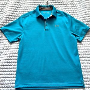 Under Armour polo. Teal, Gently used. No stains, snags